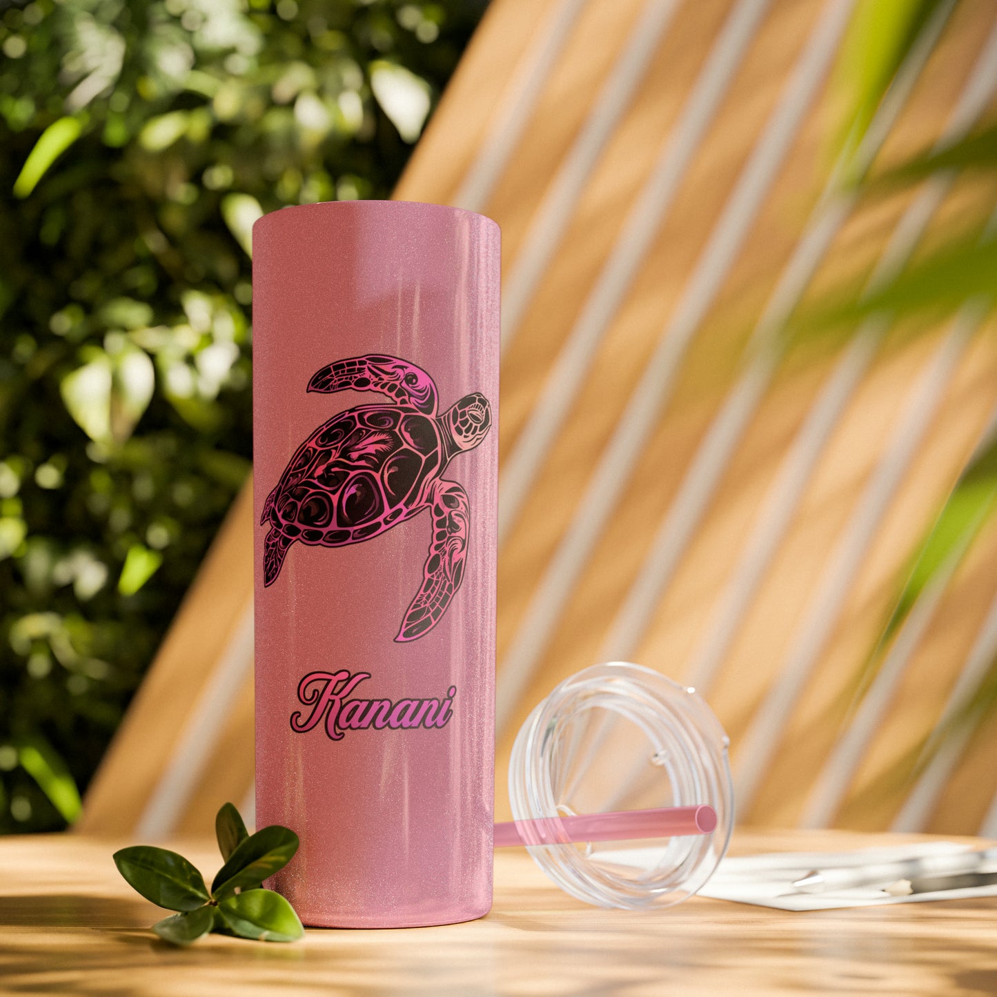Personalized Pink and Purple Honu 20oz Tumbler