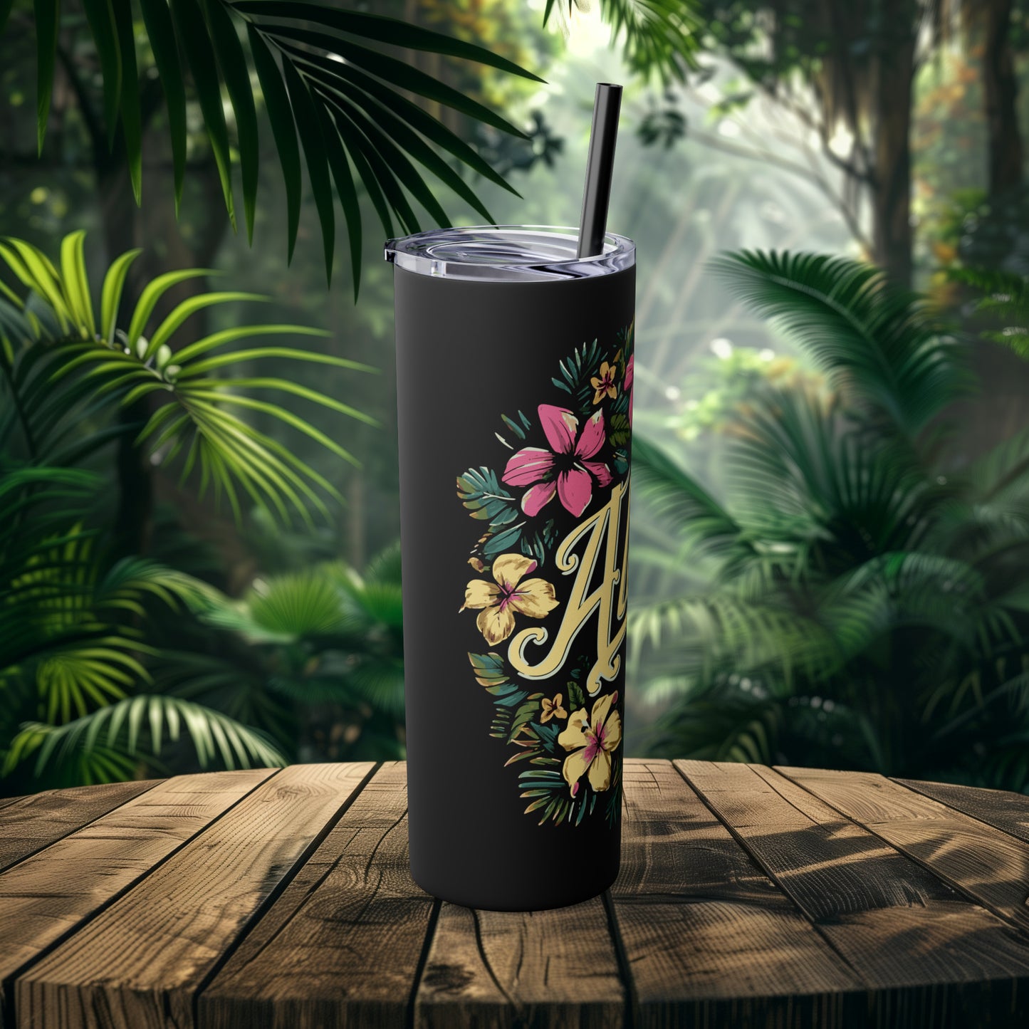Aloha Tropical Floral 20oz Skinny Tumbler