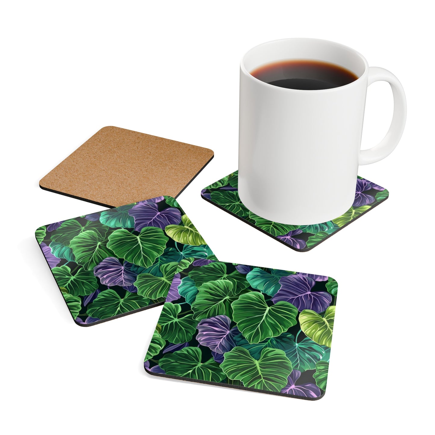 Taro Leaves Coaster Set