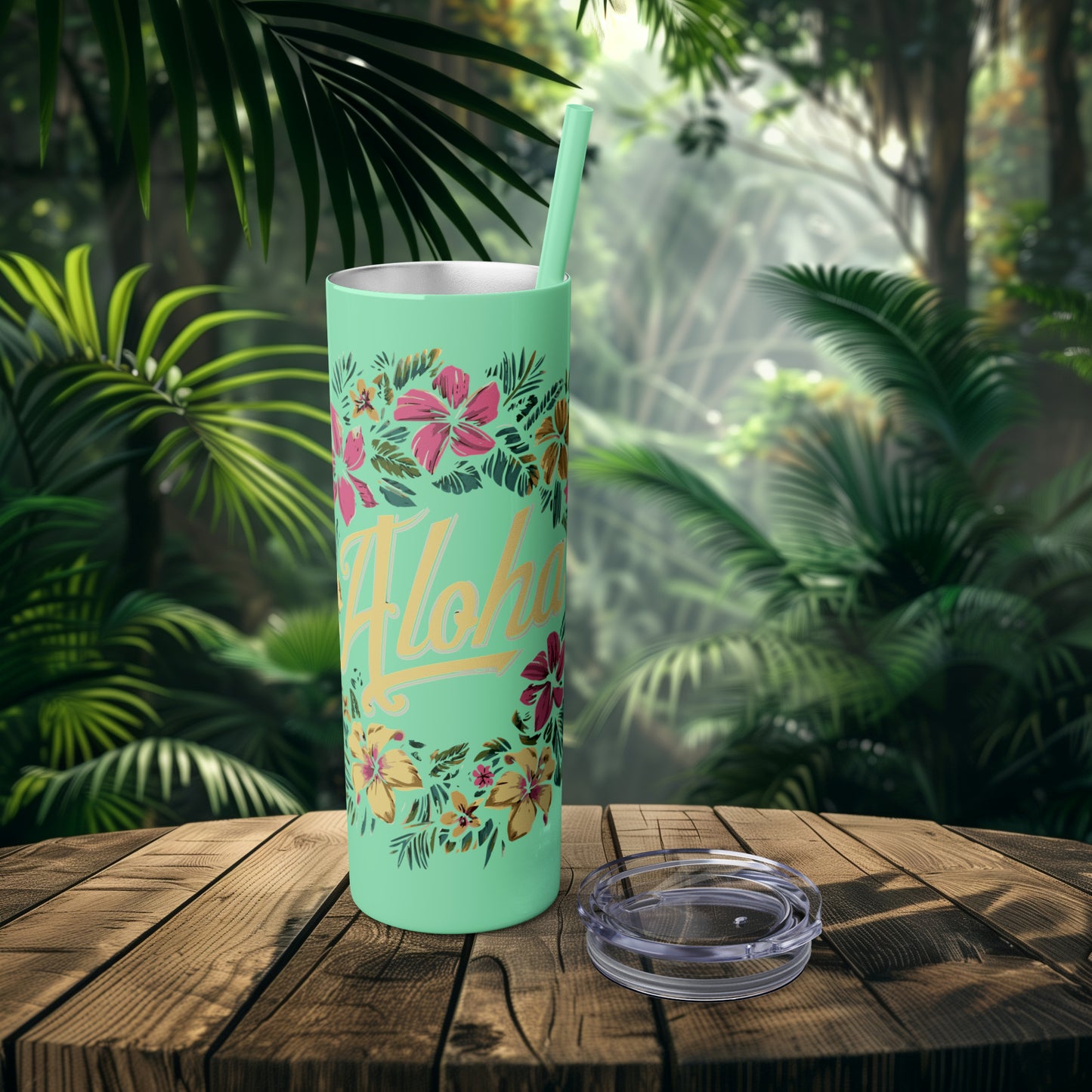 Aloha Tropical Floral 20oz Skinny Tumbler