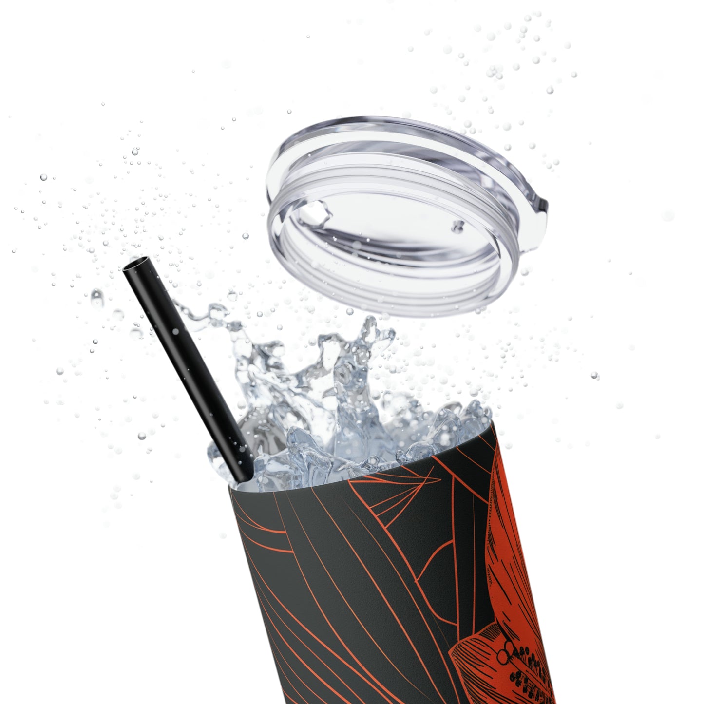 Red Hibiscus Line Art 20oz Tumbler