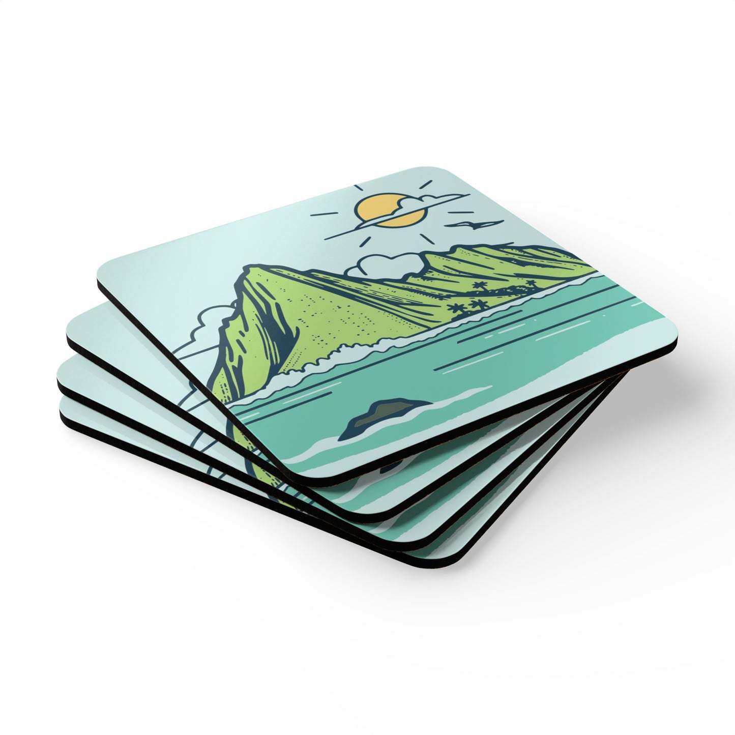 Island Line Art Coaster Set