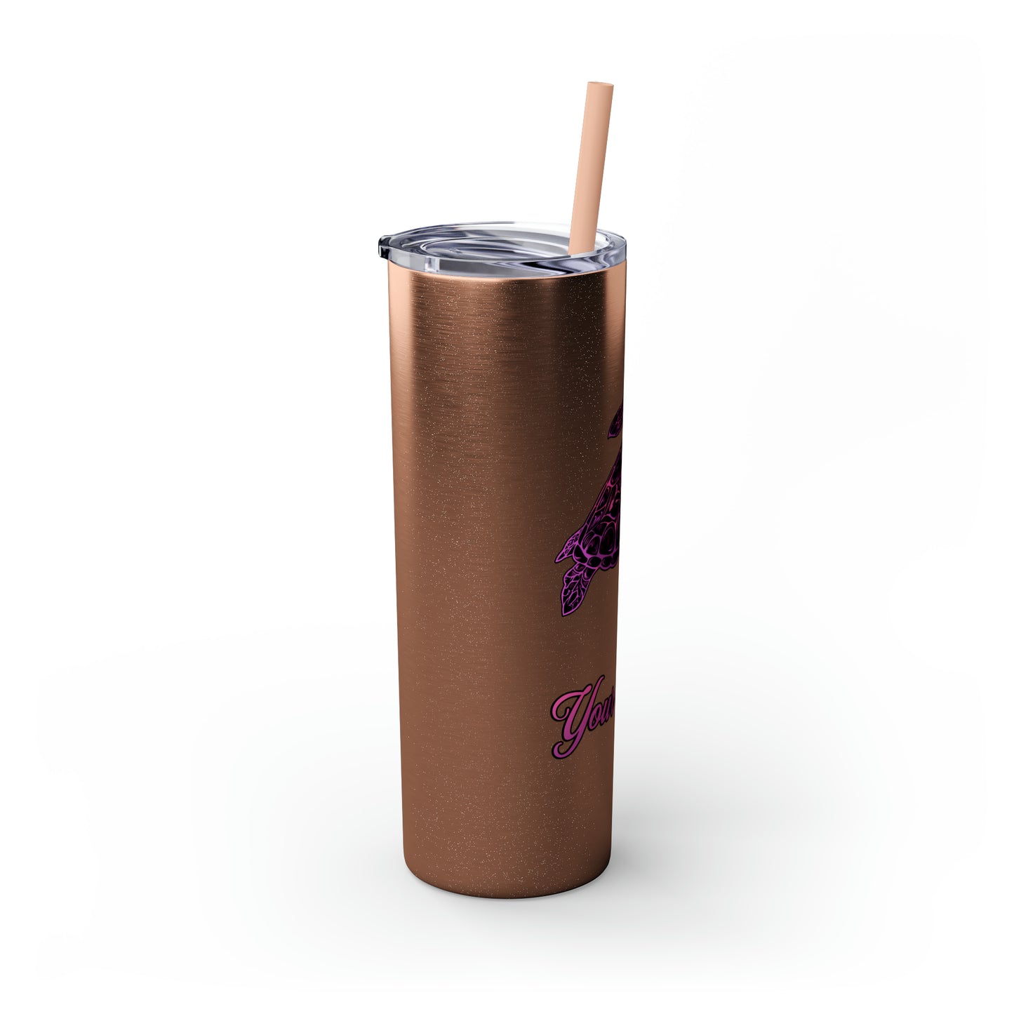 Personalized Pink and Purple Honu 20oz Tumbler