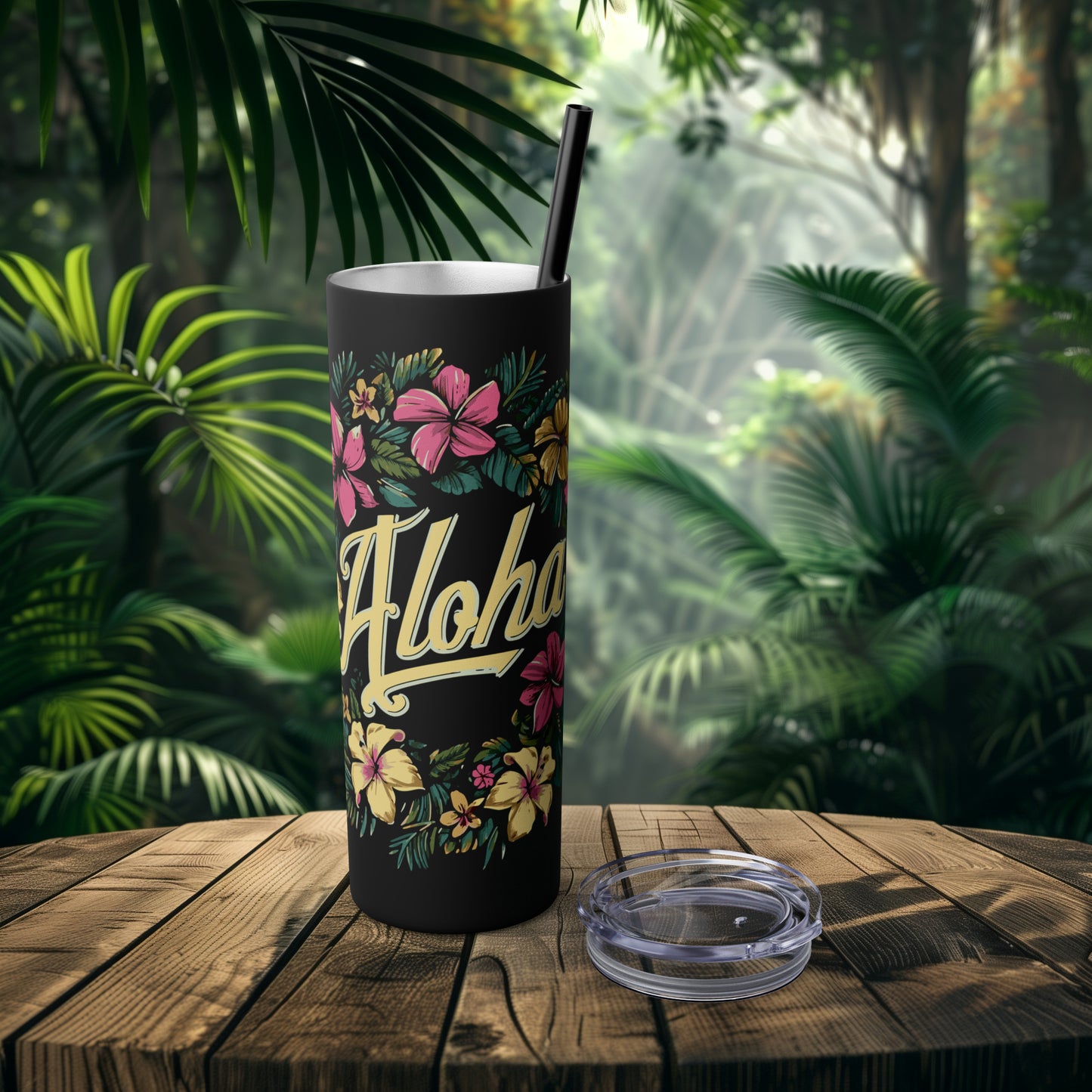 Aloha Tropical Floral 20oz Skinny Tumbler