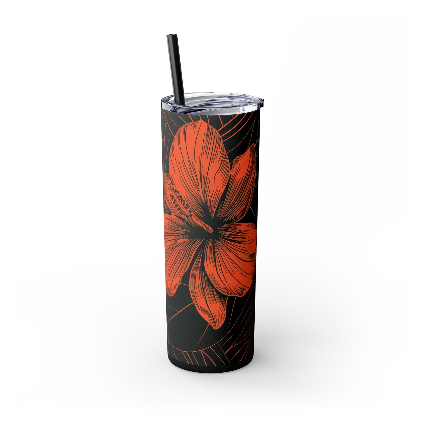 Red Hibiscus Line Art 20oz Tumbler