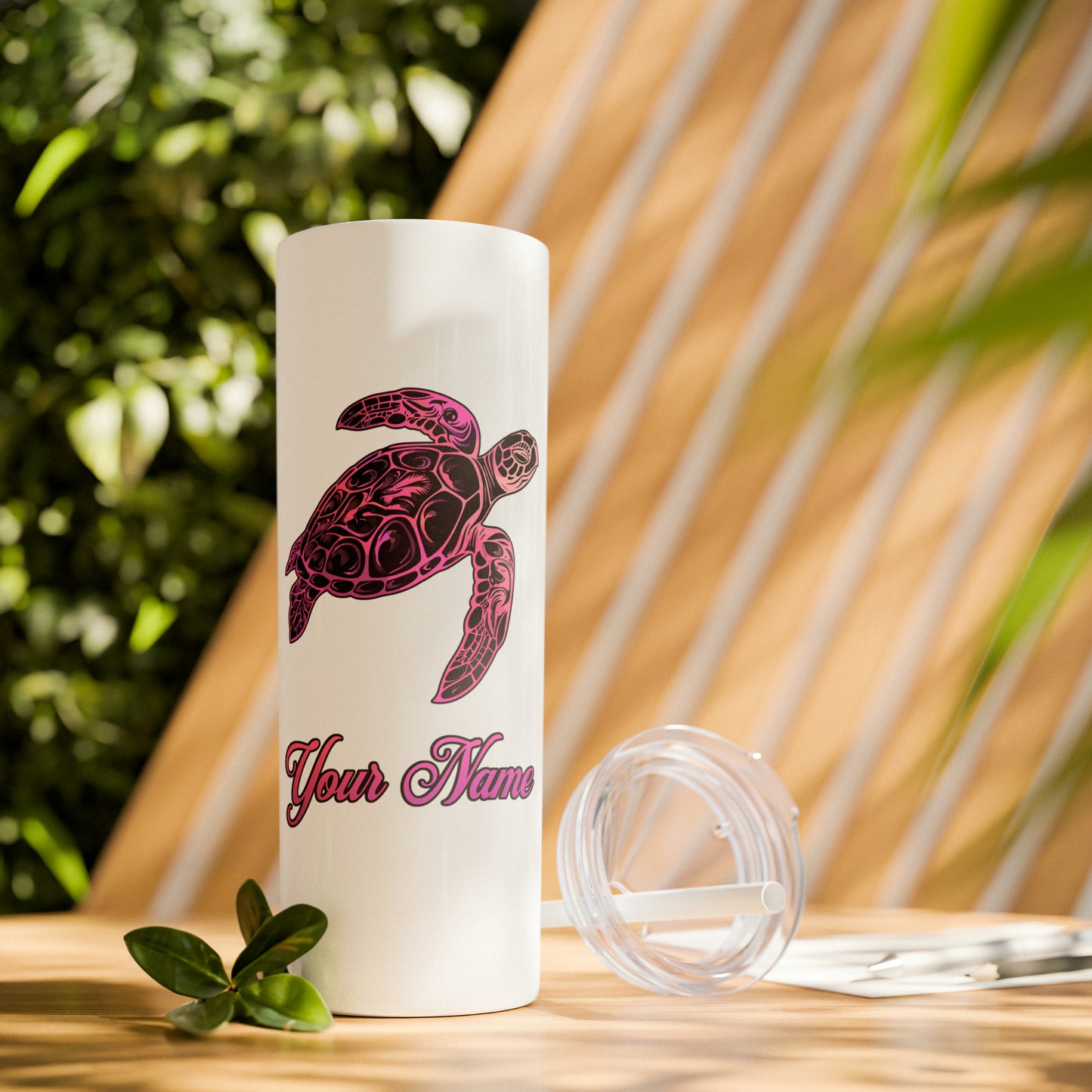 Personalized Pink and Purple Honu 20oz Tumbler