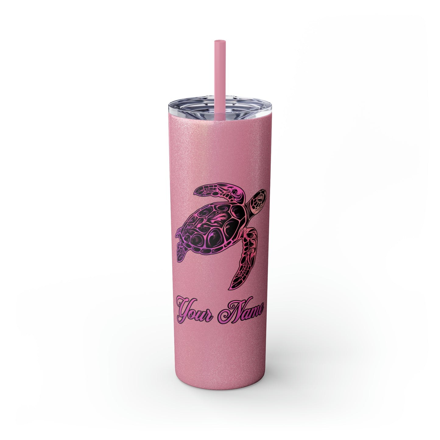 Personalized Pink and Purple Honu 20oz Tumbler