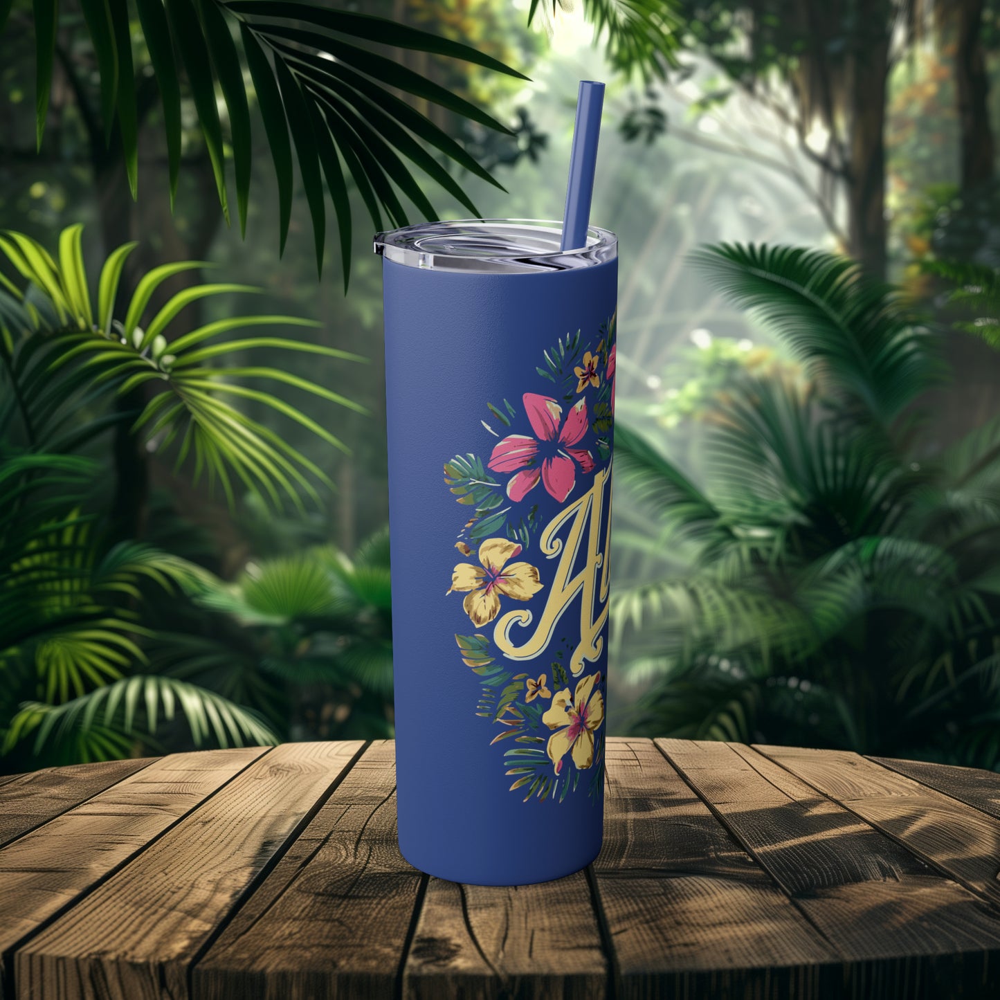 Aloha Tropical Floral 20oz Skinny Tumbler