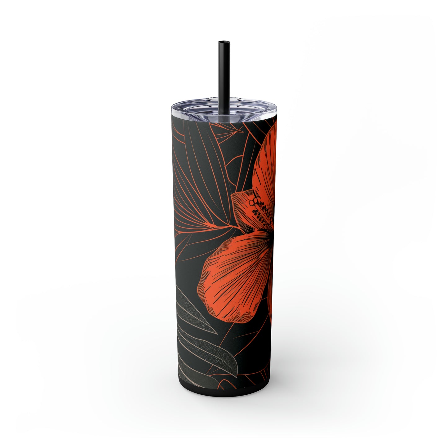 Red Hibiscus Line Art 20oz Tumbler