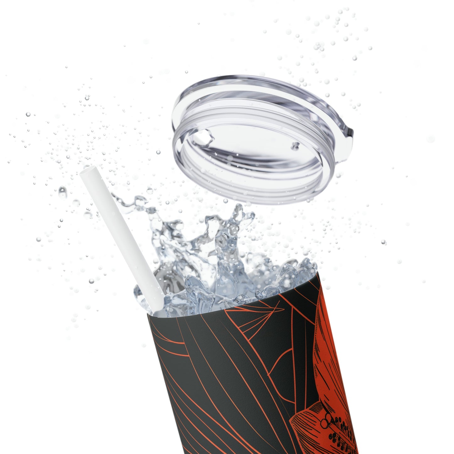 Red Hibiscus Line Art 20oz Tumbler