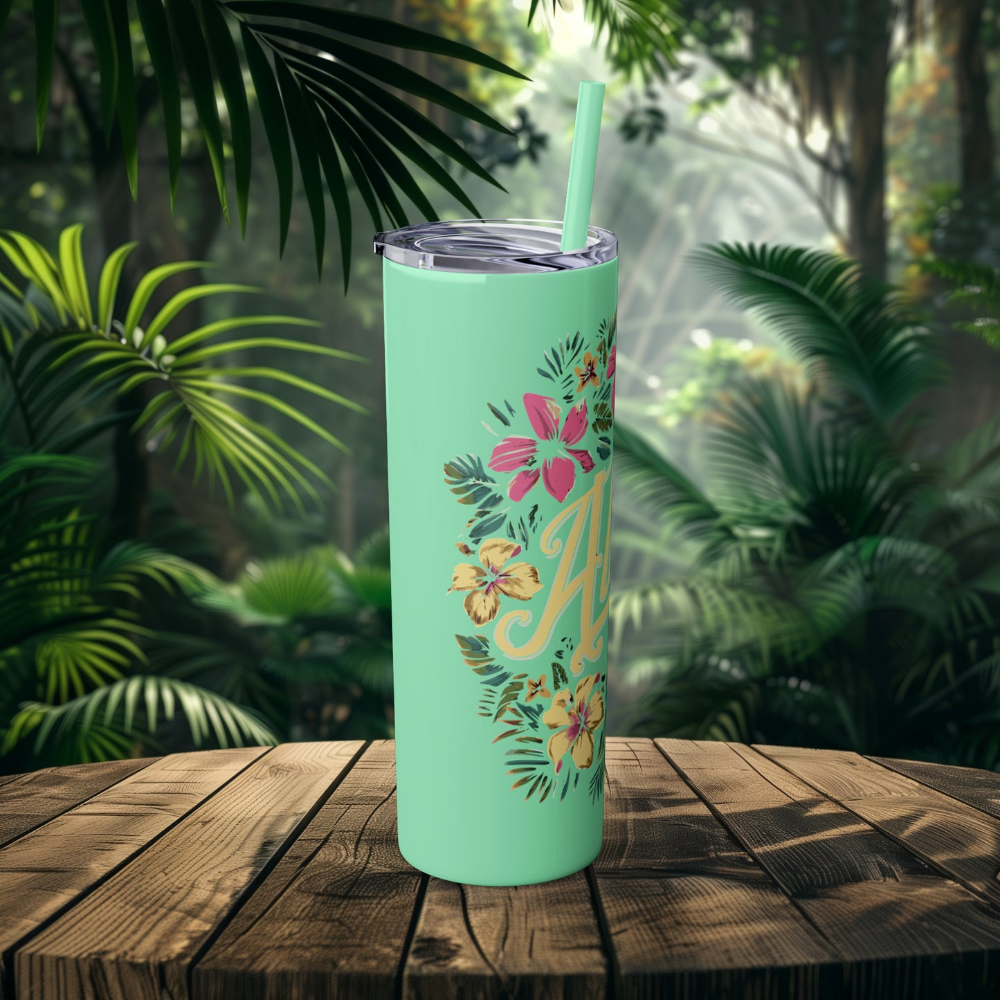 Aloha Tropical Floral 20oz Skinny Tumbler