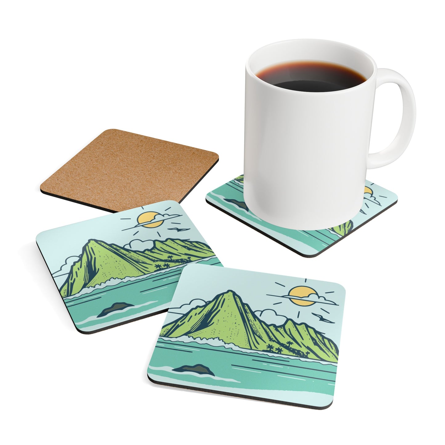 Island Line Art Coaster Set