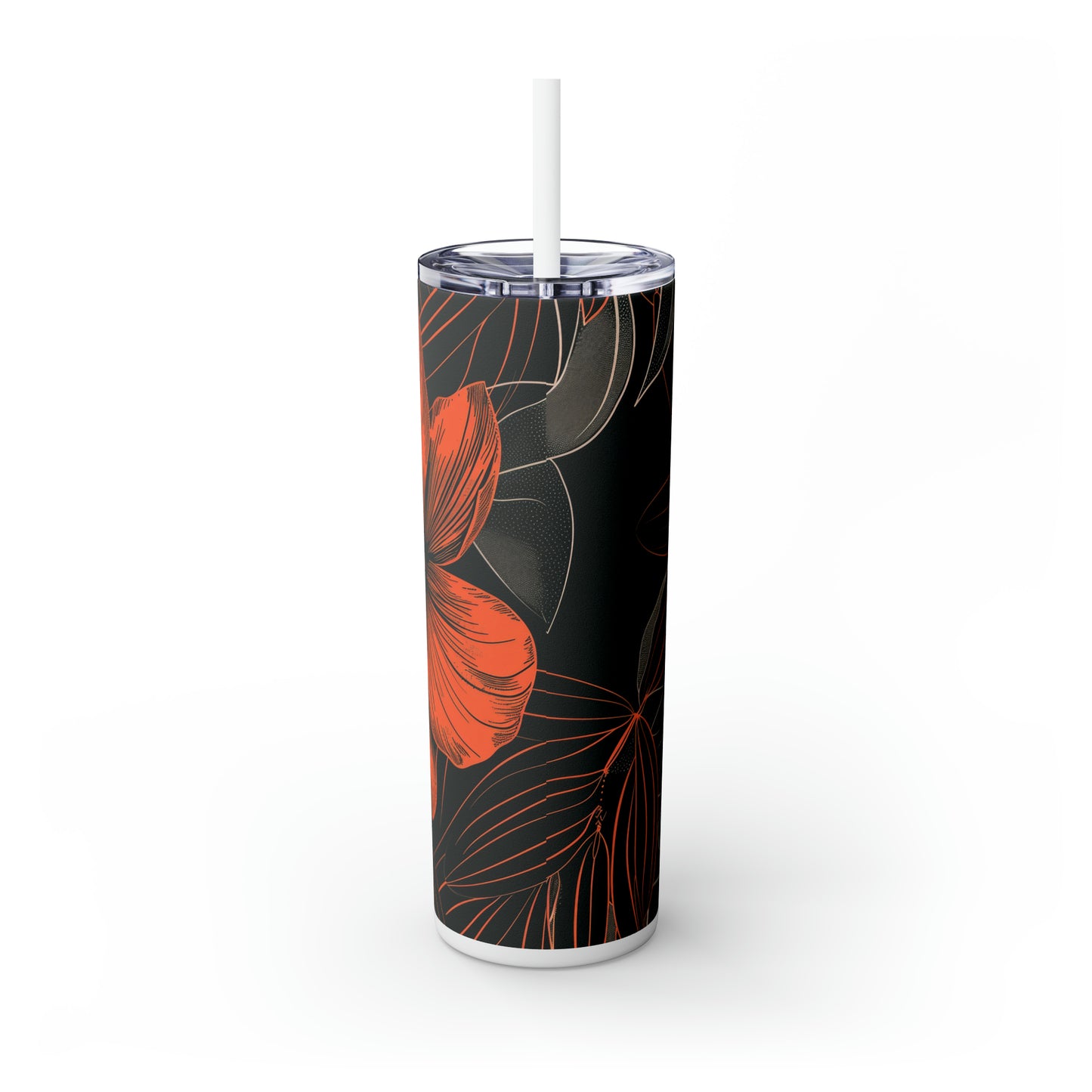 Red Hibiscus Line Art 20oz Tumbler