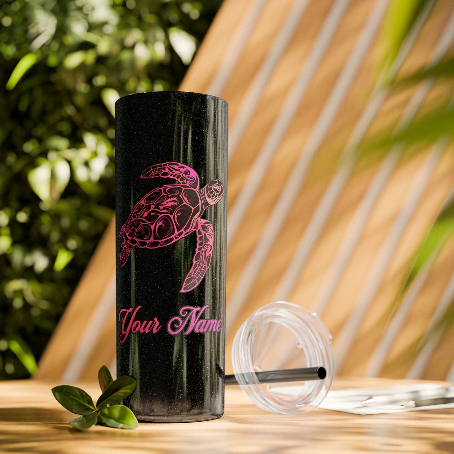 Personalized Pink and Purple Honu 20oz Tumbler
