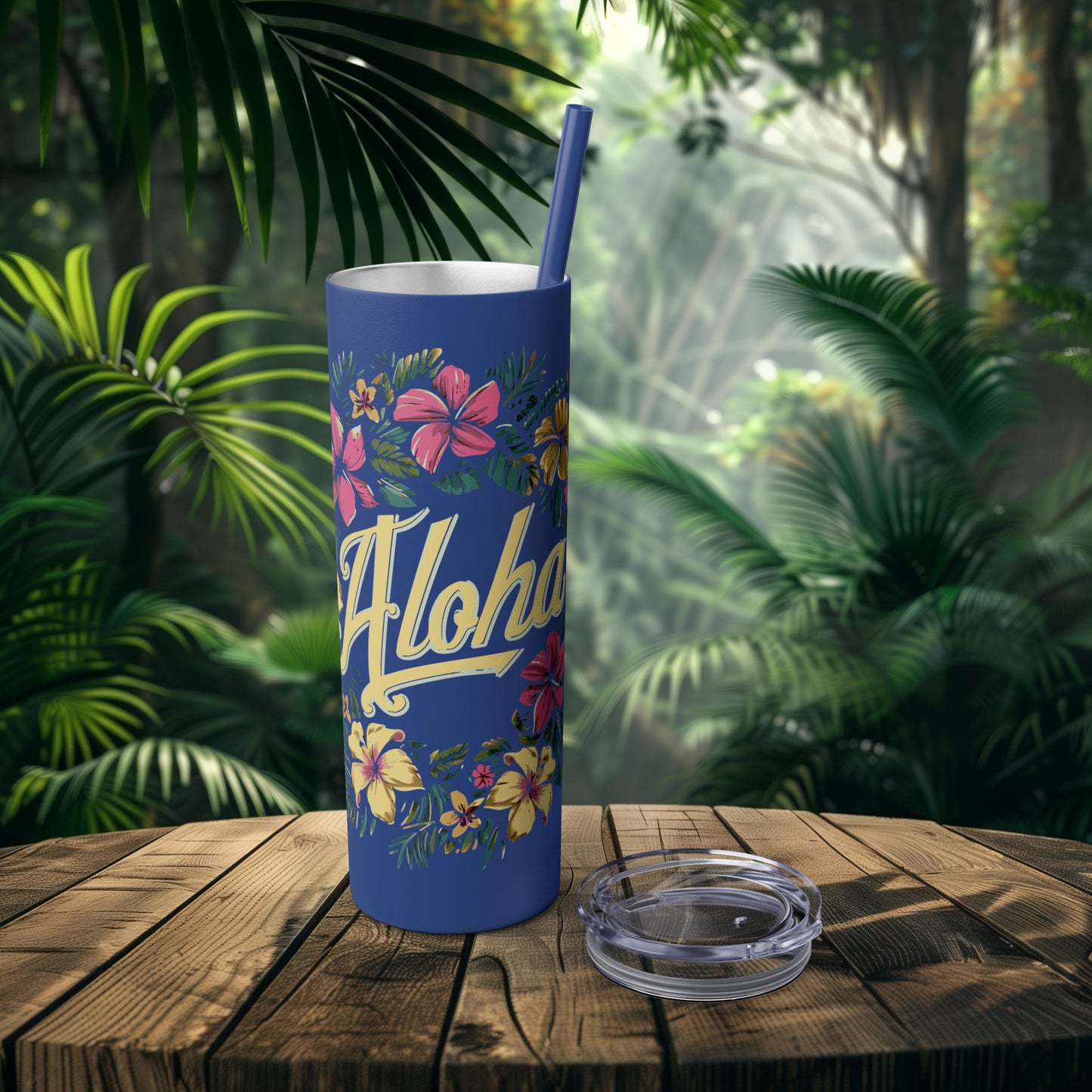 Aloha Tropical Floral 20oz Skinny Tumbler