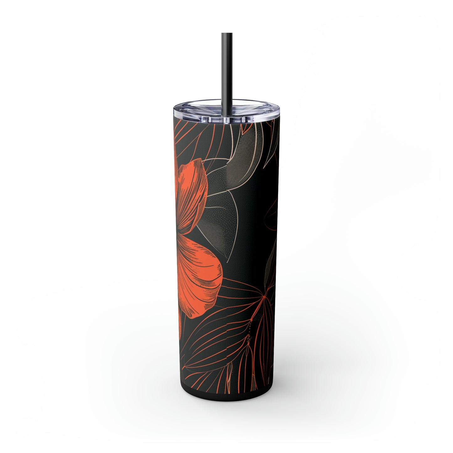Red Hibiscus Line Art 20oz Tumbler