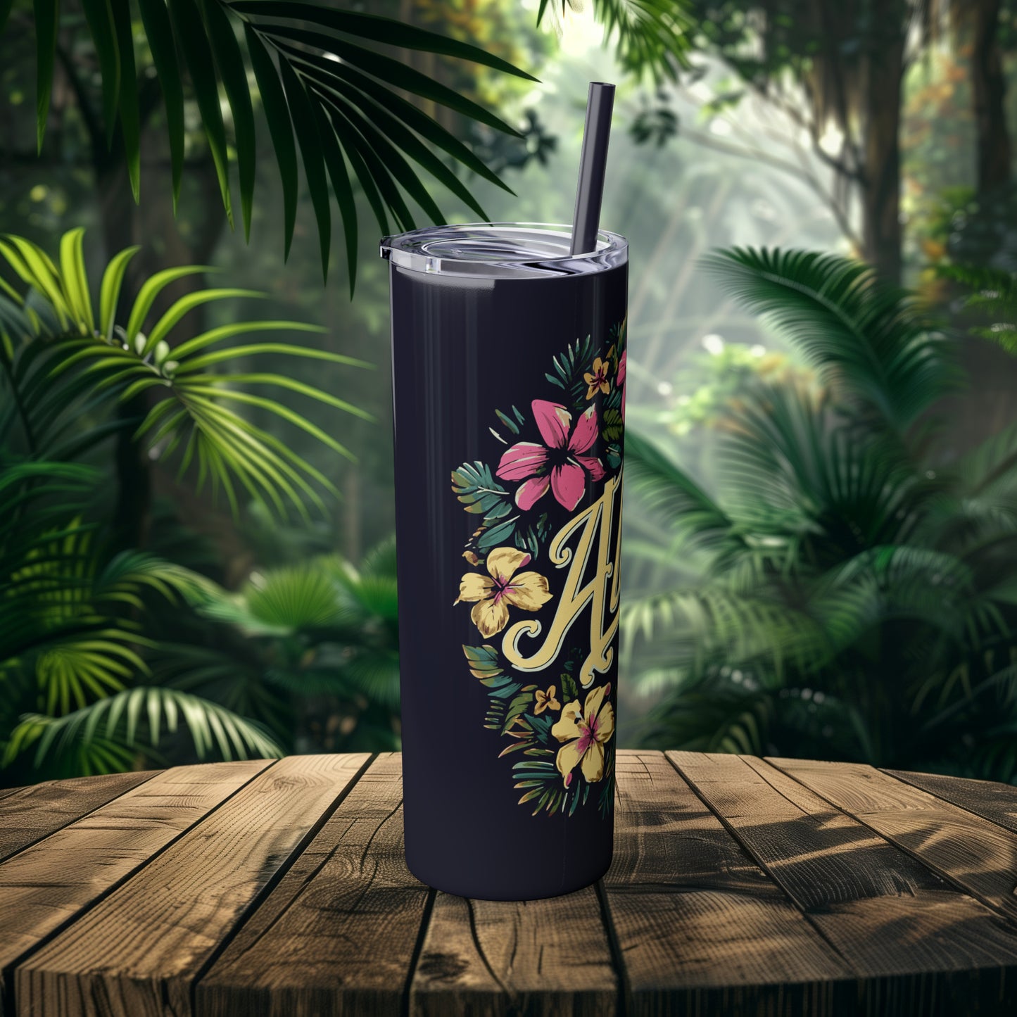 Aloha Tropical Floral 20oz Skinny Tumbler