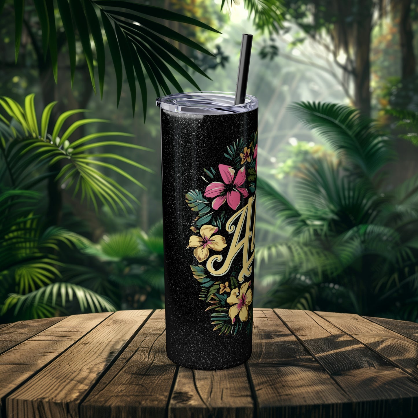 Aloha Tropical Floral 20oz Skinny Tumbler