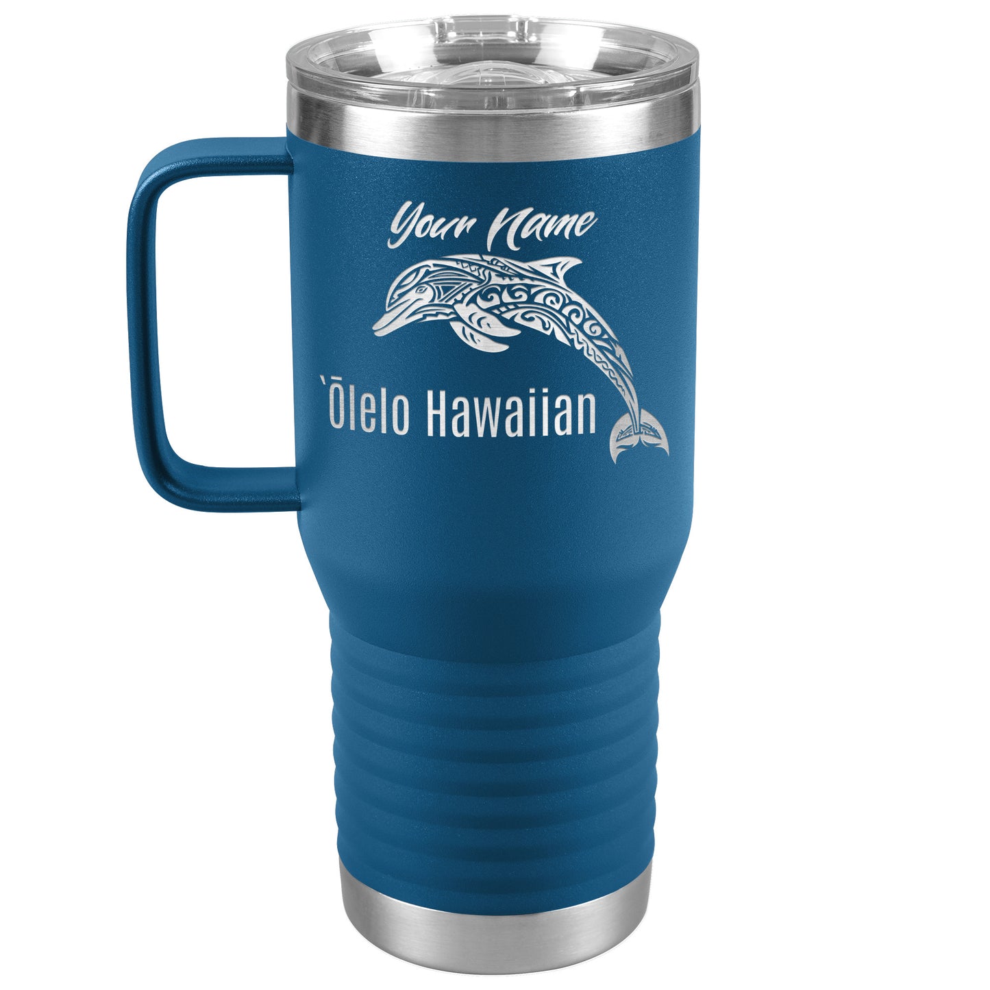 Personalized Engraved Olelo Hawaiian Dolphin 20oz Tumbler