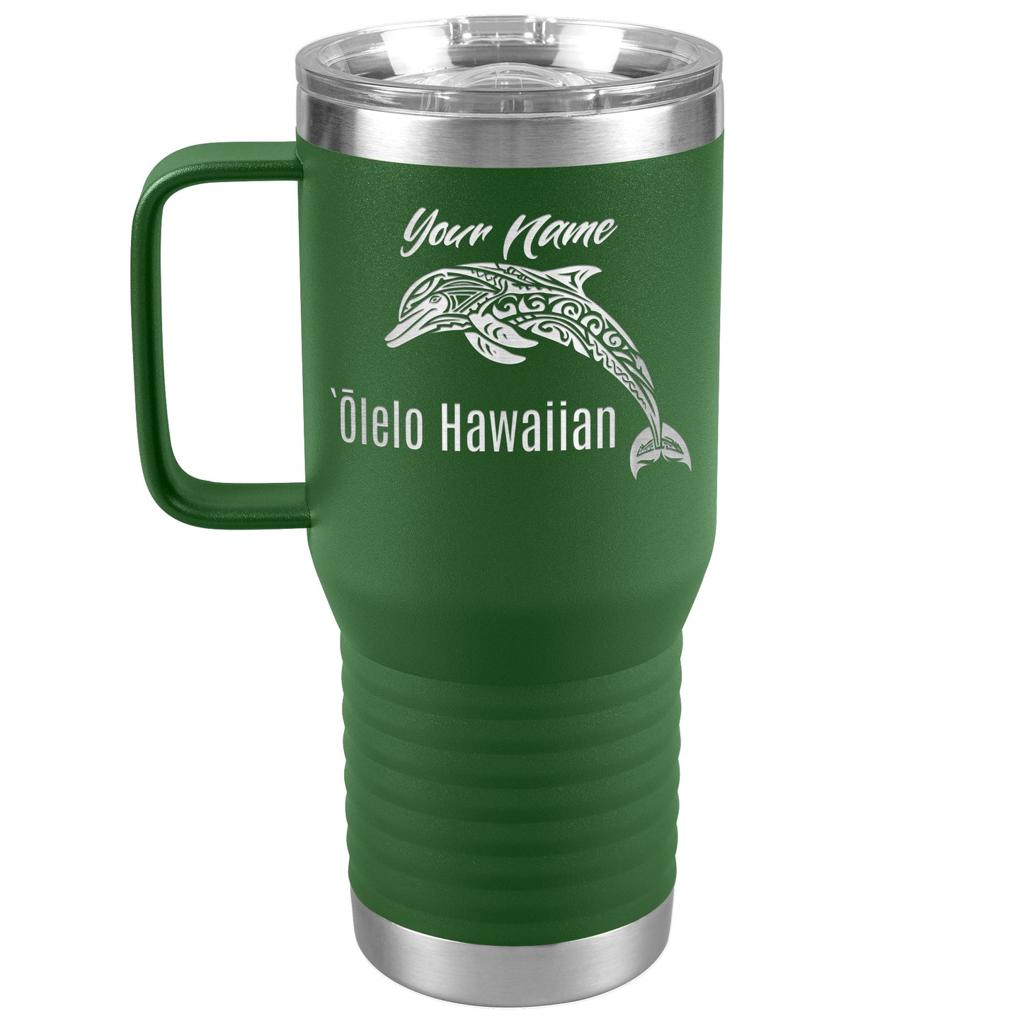 Personalized Engraved Olelo Hawaiian Dolphin 20oz Tumbler