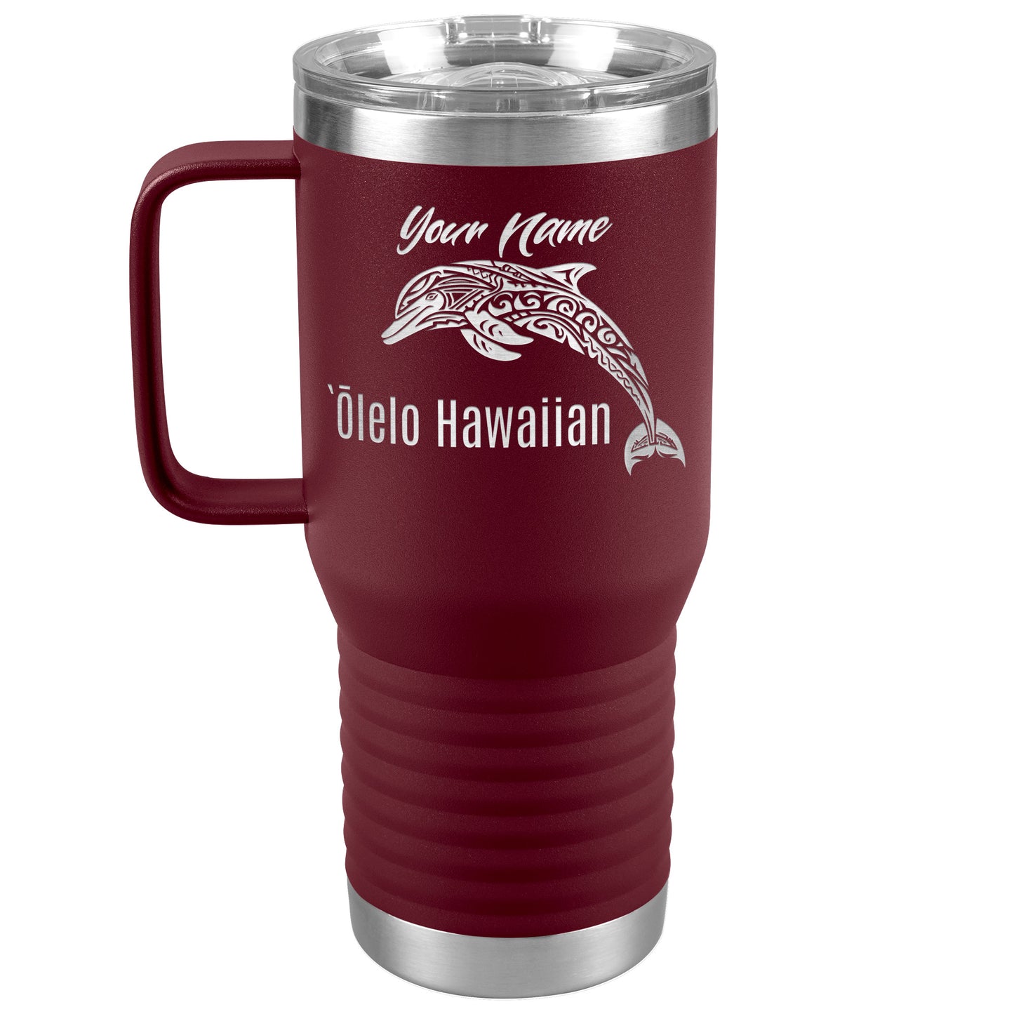 Personalized Engraved Olelo Hawaiian Dolphin 20oz Tumbler