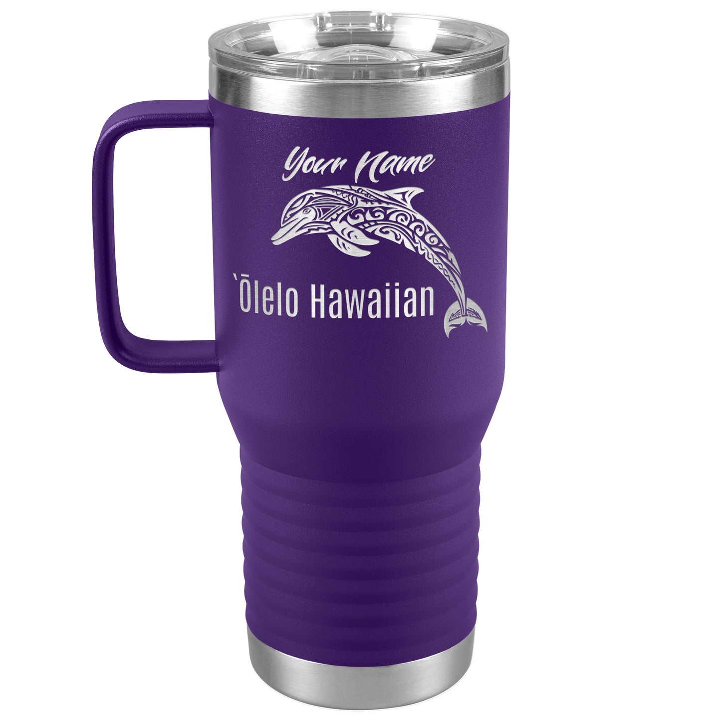 Personalized Engraved Olelo Hawaiian Dolphin 20oz Tumbler