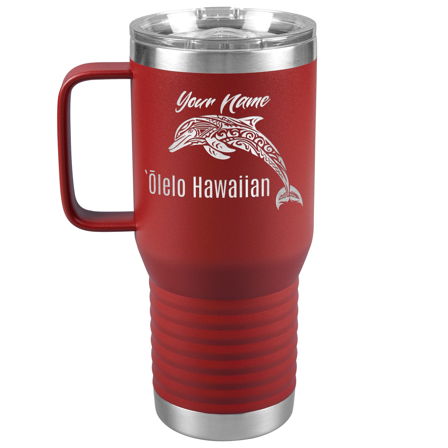 Personalized Engraved Olelo Hawaiian Dolphin 20oz Tumbler