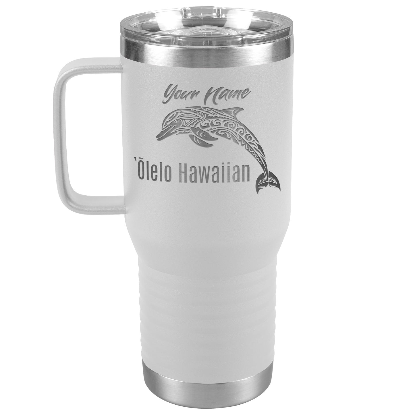 Personalized Engraved Olelo Hawaiian Dolphin 20oz Tumbler