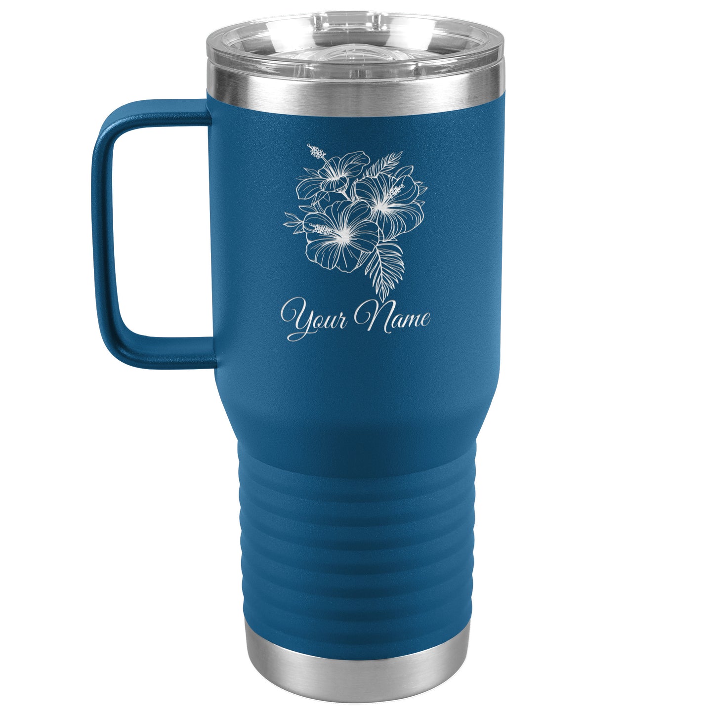 Personalized Engraved Hibiscus 20oz Tumbler