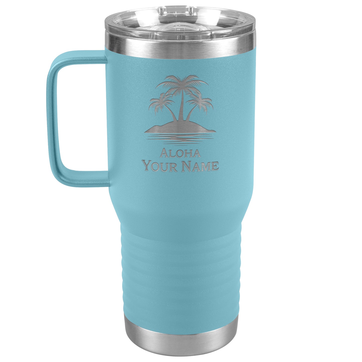 Personalized Aloha Island with Palm Trees 20oz Tumbler