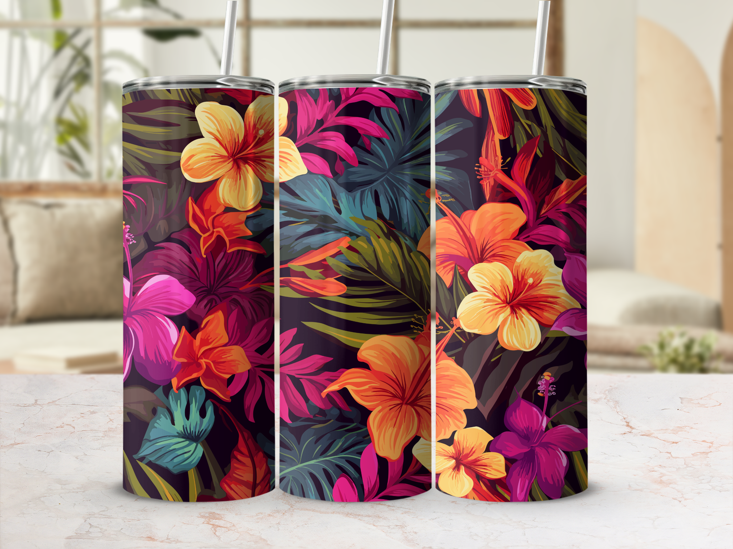 Tropical Floral 20oz Tumbler