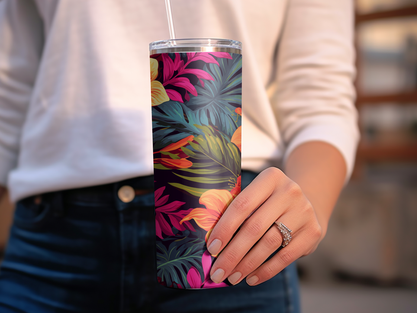 Tropical Floral 20oz Tumbler