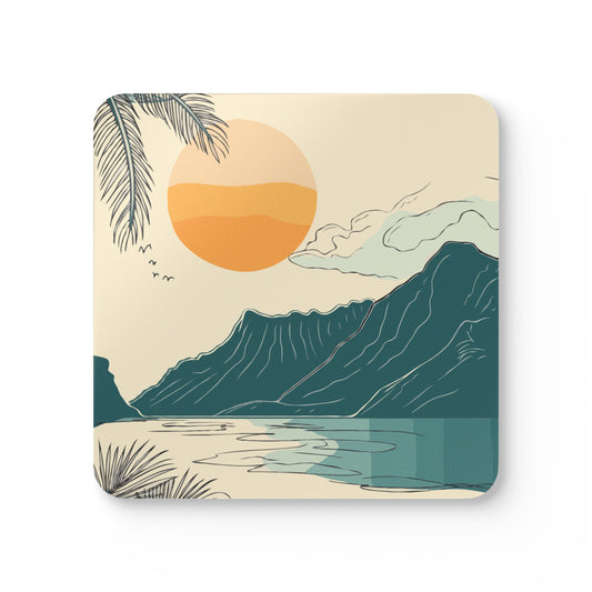 Na Pali Coast of Hawaii Coaster Set