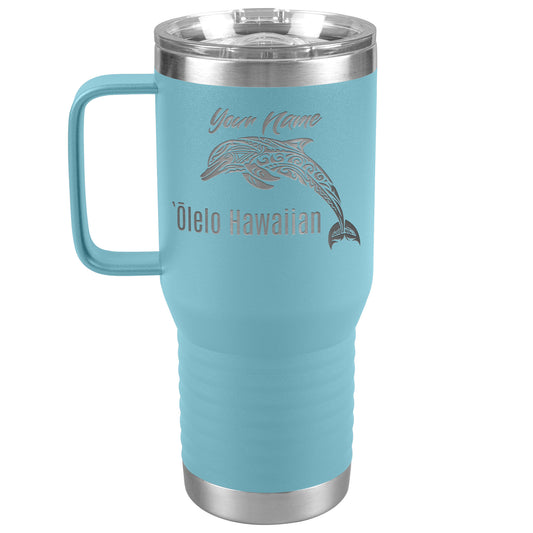 Personalized Engraved Olelo Hawaiian Dolphin 20oz Tumbler