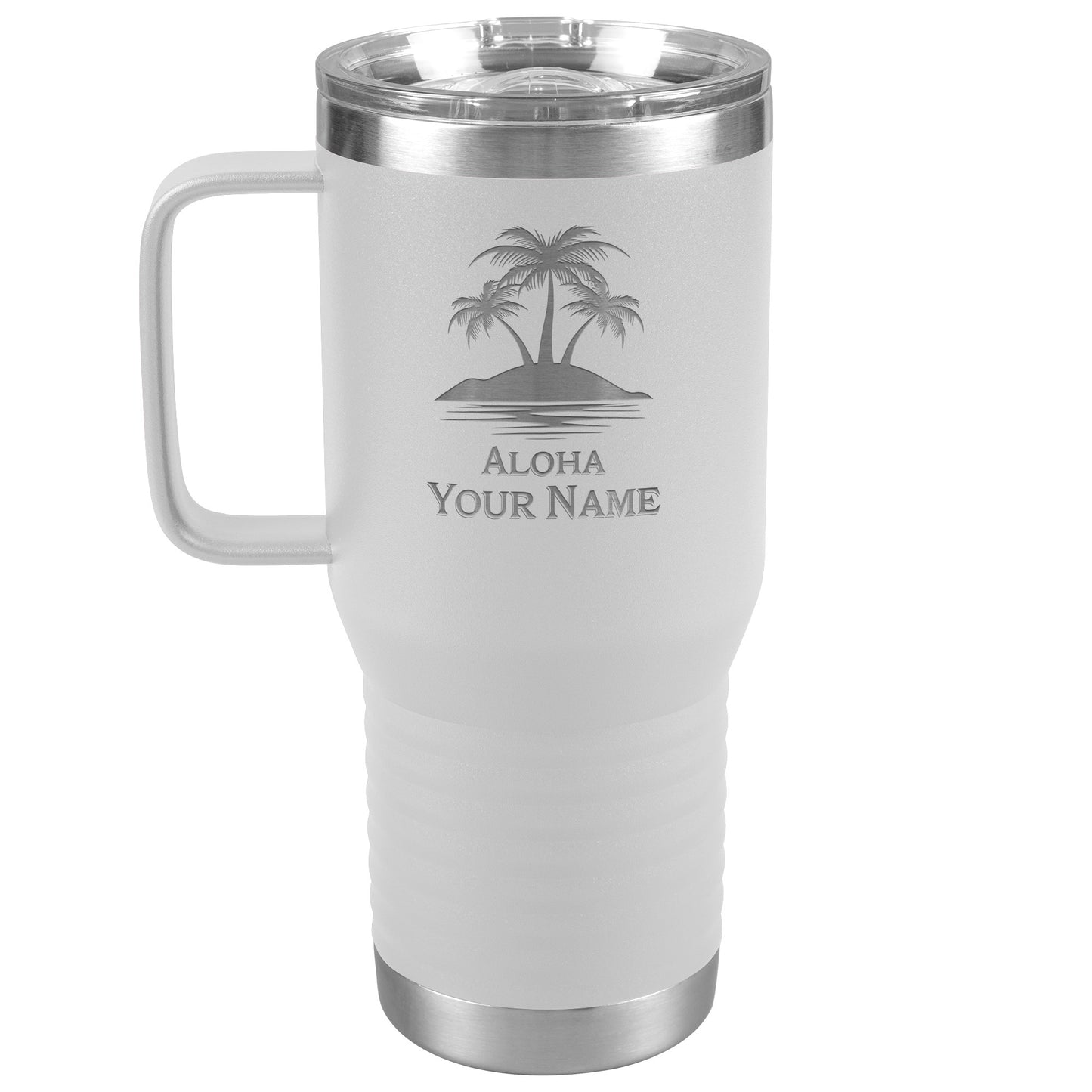 Personalized Aloha Island with Palm Trees 20oz Tumbler