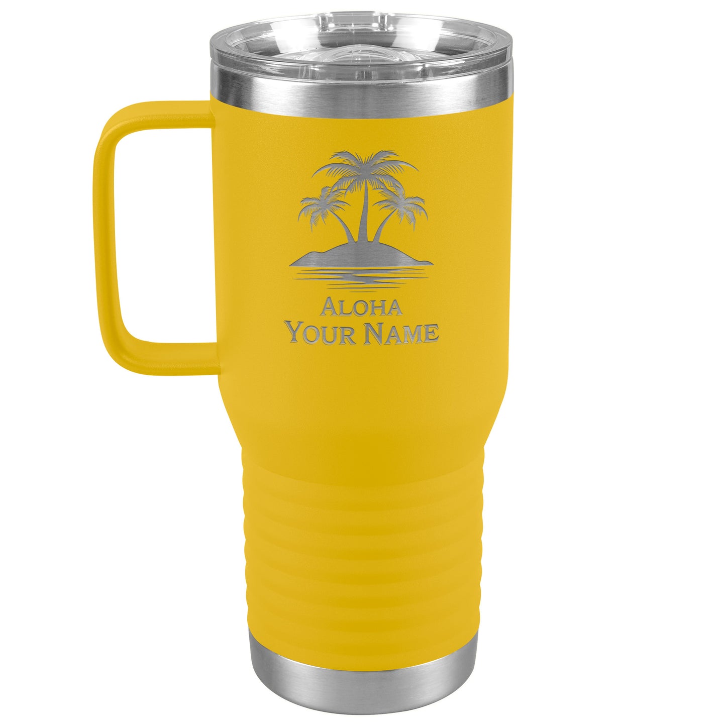 Personalized Aloha Island with Palm Trees 20oz Tumbler