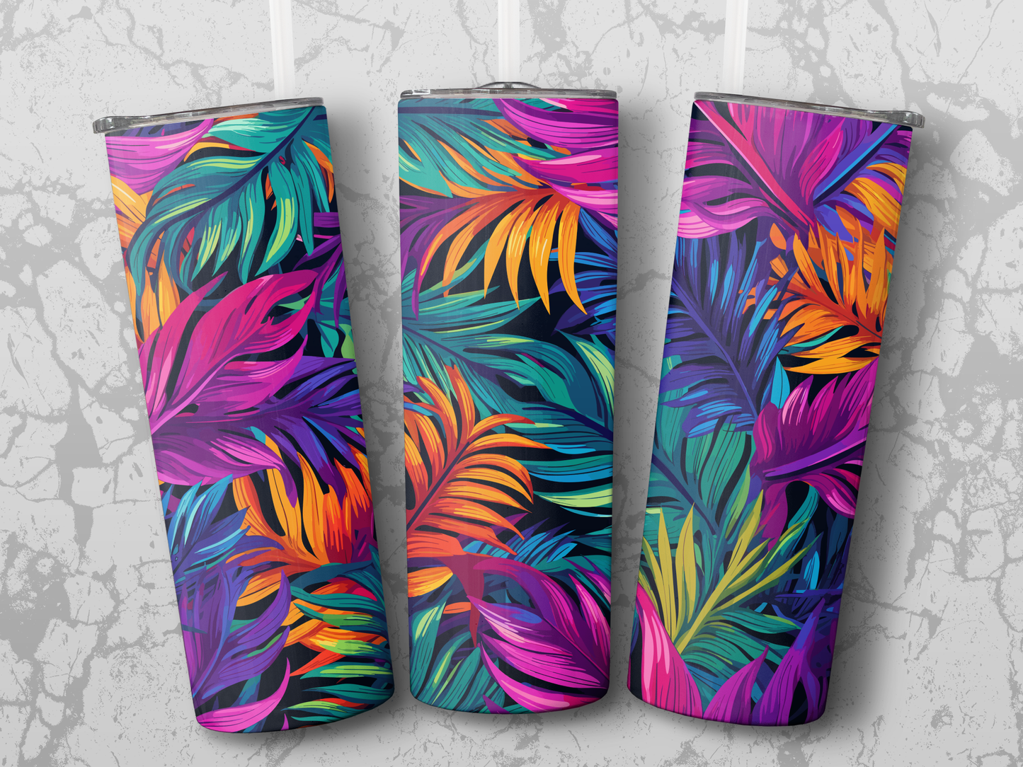 Tropical Leaves 20oz Tumbler